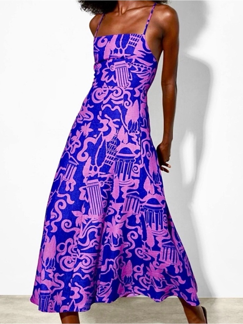 Mara Hoffman Hemp Verona Midi Dress | Size 10 | Hemp | Halter